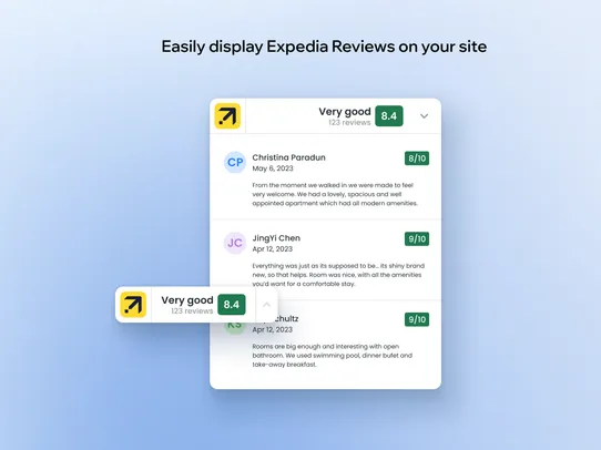 Expedia Reviews Widget screenshot