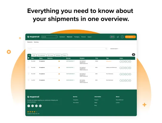 MyParcel screenshot