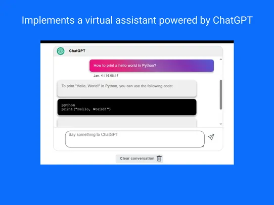 Chat GPT Assistant screenshot