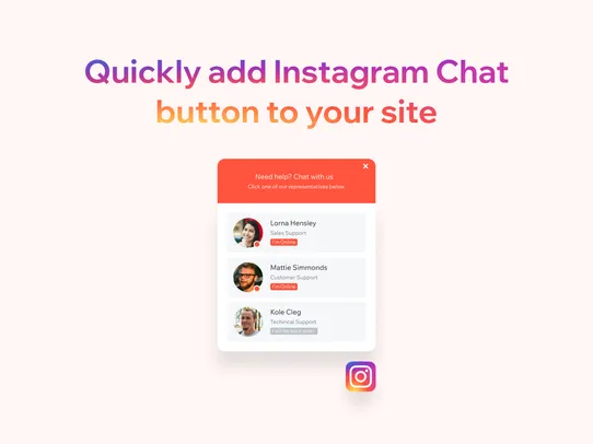 Instagram: Start Chat Button screenshot