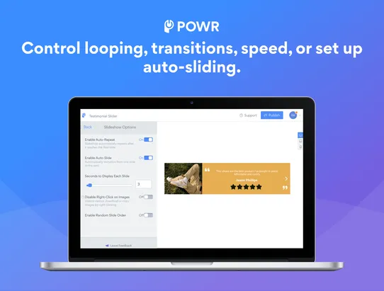 POWR Testimonial Slider screenshot