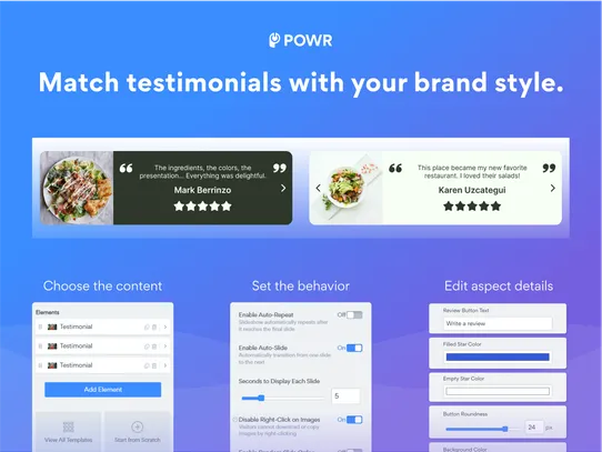 Testimonials Review Slider screenshot