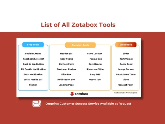 Zotabox Onsite Marketing Tools screenshot