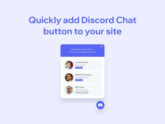 Discord: Start Chat Button screenshot