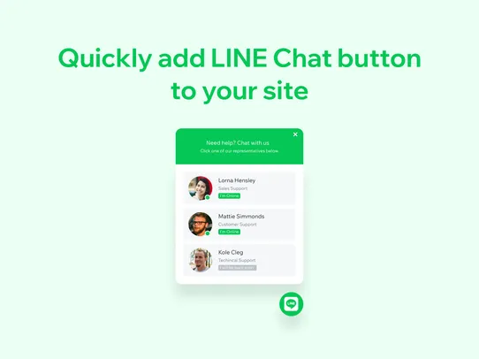 LINE: Start Chat Button screenshot