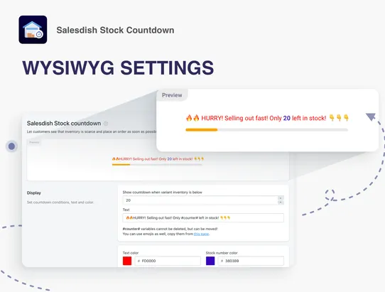 Salesdish Stock Countdown screenshot