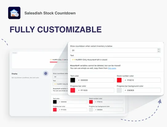 Salesdish Stock Countdown screenshot