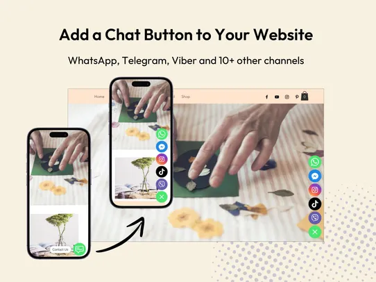 All-In-One Social Chat Button screenshot