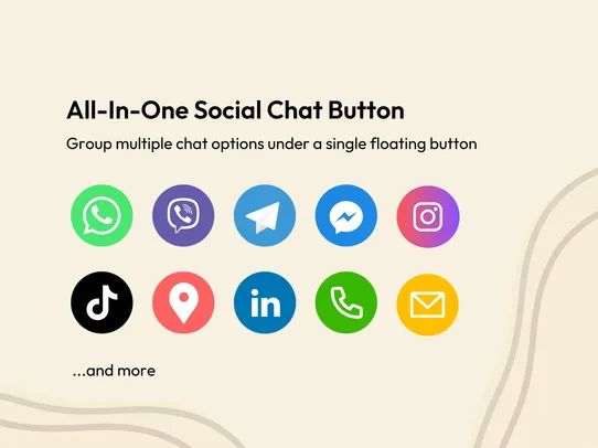 All-In-One Social Chat Button screenshot