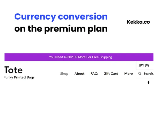 Kekka Free Shipping Bar screenshot