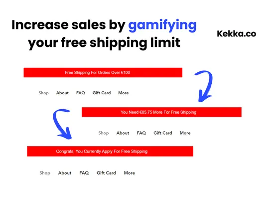 Kekka Free Shipping Bar screenshot