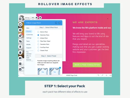 Rollover Image Effects screenshot