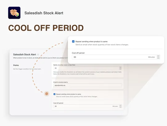 Salesdish Stock Alert screenshot