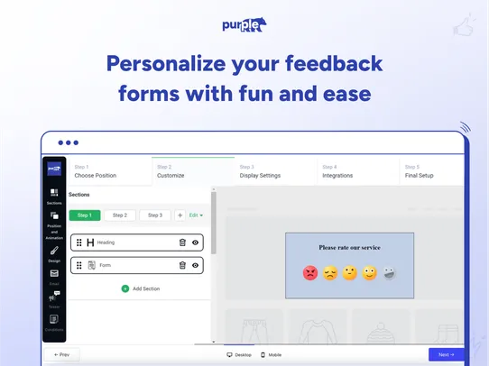 Emoji Feedback Form screenshot