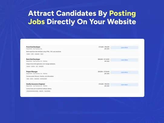 Job Posting Careers Page screenshot