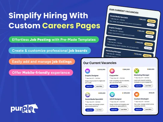 Job Posting Careers Page screenshot