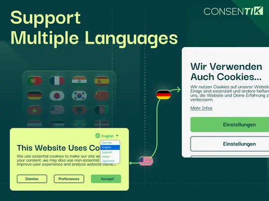Consentik GDPR Cookie Banner screenshot
