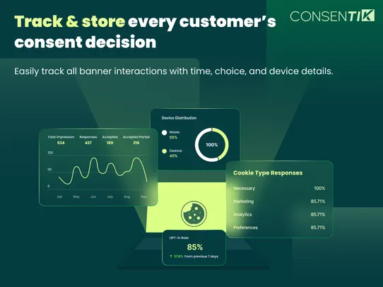 Consentik GDPR Cookie Banner screenshot