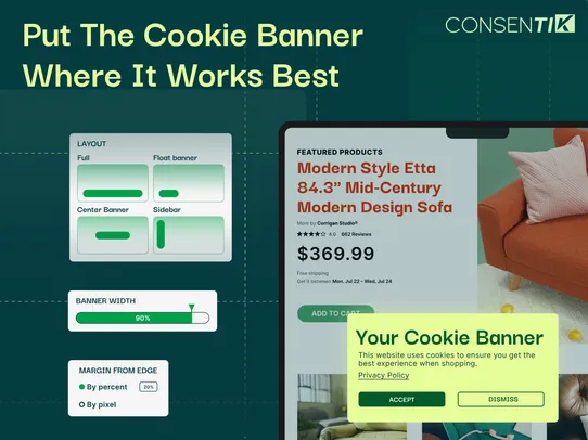 Consentik GDPR Cookie Banner screenshot