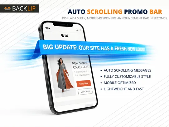 BL Scrolling Announcement Bar screenshot