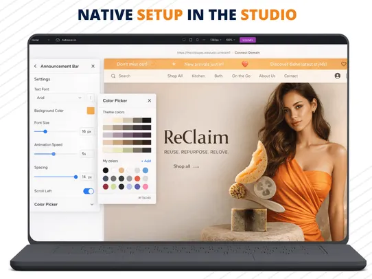 BL Scrolling Announcement Bar screenshot