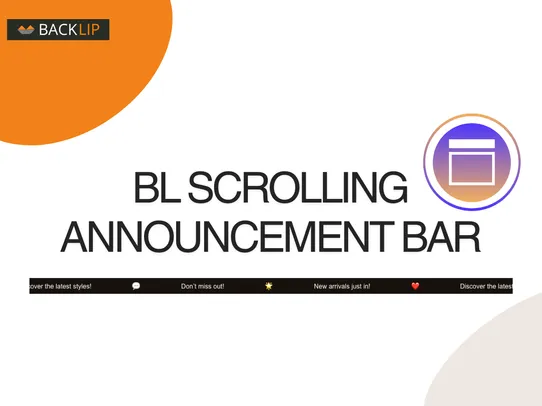 BL Scrolling Announcement Bar screenshot