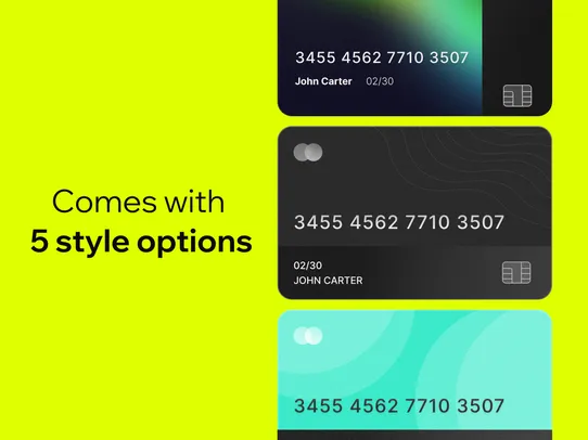 Credit Card Mockups screenshot