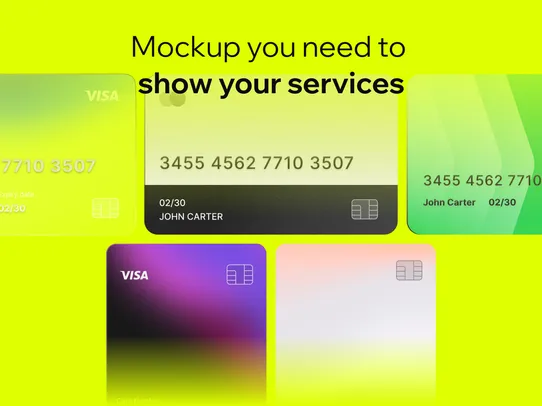 Credit Card Mockups screenshot