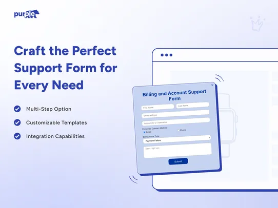 Support Forms screenshot