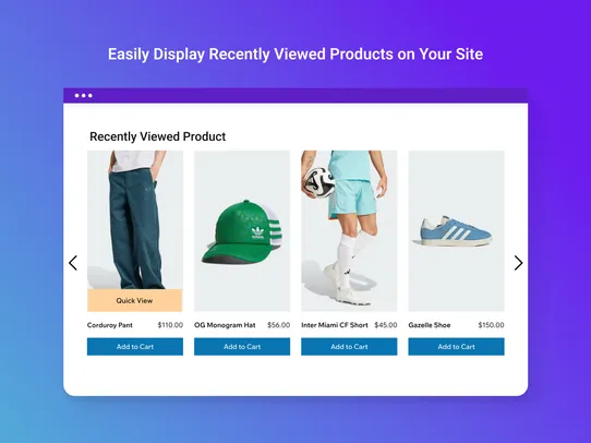 Recently Viewed Products screenshot