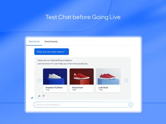 Wix AI Chat Assistant (Beta) screenshot