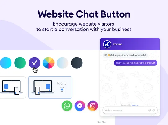 Website Chat Button by Kommo screenshot