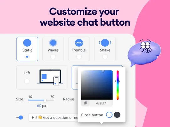 Website Chat Button by Kommo screenshot