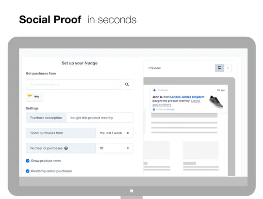 Nudgify Social Proof &amp; FOMO screenshot