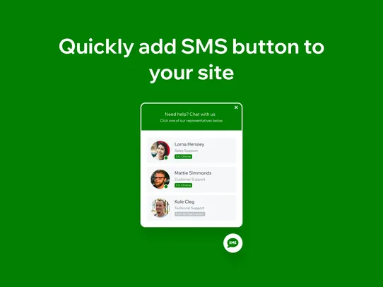 SMS: Start Chat Button screenshot