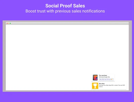 Social Proof Sales screenshot