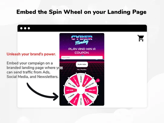 CrazyRocket Spin Wheel Pop-Ups screenshot