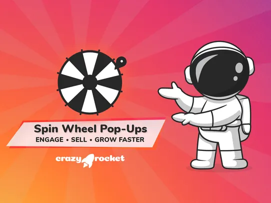 CrazyRocket Spin Wheel Pop-Ups screenshot