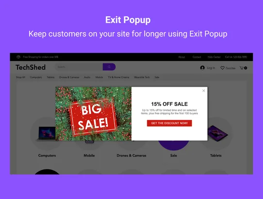 Smartarget Exit Popup screenshot