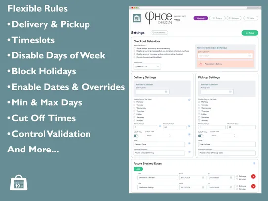Delivery Date screenshot