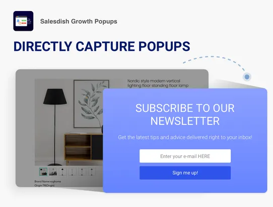 Salesdish Growth Popups screenshot