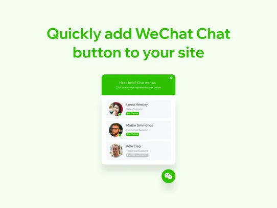 WeChat: Start Chat Button screenshot