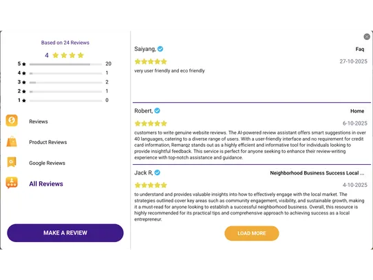Remarqz: AI Review Assistant screenshot