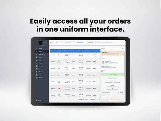 Orders.co Connect screenshot