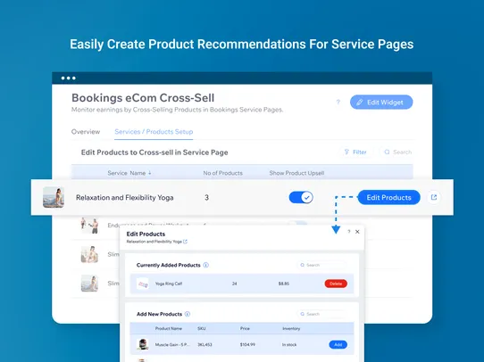 Bookings Products Cross-Sell screenshot