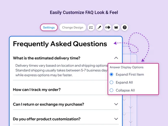 Product FAQ screenshot