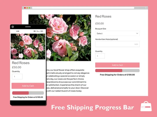 Free Shipping Progress Bar screenshot