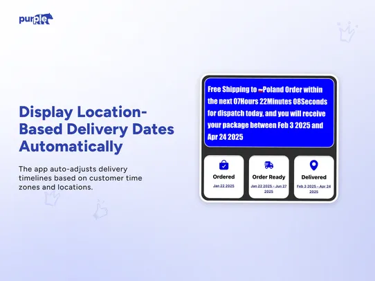 Estimated delivery date screenshot