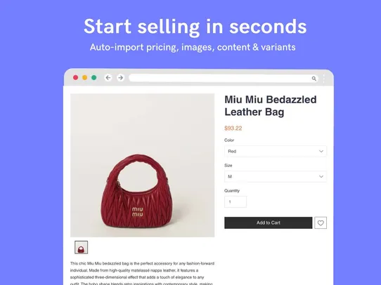 Product Upload: Copy Products screenshot