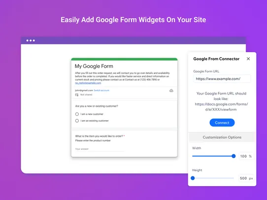 Google Forms Connector screenshot